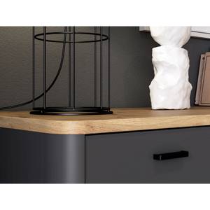 Wohnzimmer Leone 30 (3-teilig) LED Grau - Holzwerkstoff - 297 x 160 x 42 cm