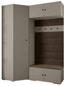 Garderobe Inova 2 Z21 Schwarz - Braun - Grau - Schwarz