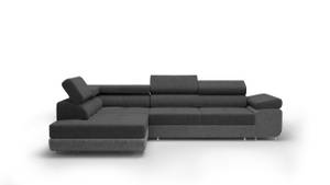 Ecksofa Eckcouch Almada L Form Couch Dunkelgrau - Grau - Ecke davorstehend links