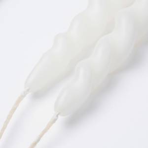 Bougies Twist (Lot de 6) Blanc - Cire - 3 x 29 x 3 cm
