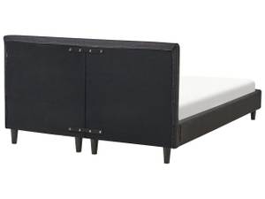 Lit double FITOU Noir - Chêne foncé - Largeur : 150 cm