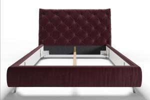 Bett ANNY Polsterbett Velvet Violett - 196 x 146 cm