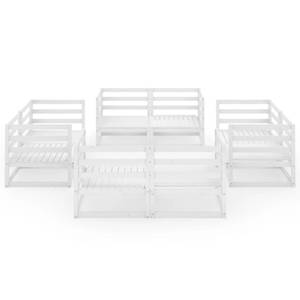 Garten-Lounge-Set Weiß - Massivholz - Holzart/Dekor - 70 x 67 x 70 cm