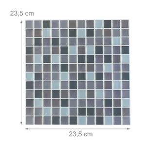 Sticker carrelage mosaïque set de 10 Gris - Translucide