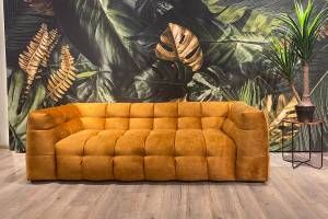 Sofa ROSARIO Velvet Gold - Breite: 207 cm