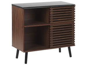 Sideboard PERTH Schwarz - Braun - Holzwerkstoff - 80 x 80 x 40 cm