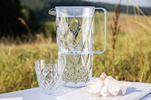 Wasserglas Crystal Kunststoff - 2 x 9 x 9 cm