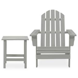 Chaise de jardin avec table 3010079 Gris - Bois massif - Bois/Imitation - 40 x 45 x 40 cm