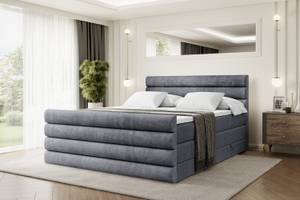 Boxspringbett CELESTIA-Z KING Steingrau - Breite: 160 cm