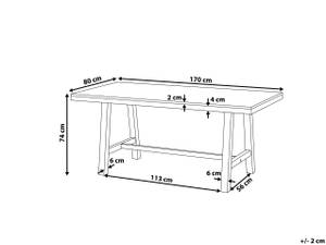 Table de salle à manger SCANIA Chêne clair - Blanc