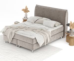 Boxspringbett Chermin Taupe - Breite: 140 cm