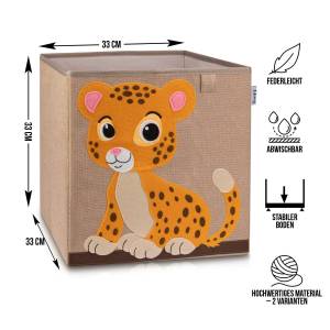 Lifeney Aufbewahrungsboxen 2er Set Tiger Kunststoff - 1 x 2 x 2 cm