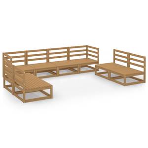 Gartenmöbel-Set (8-teilig) 3009901-2 Braun - Massivholz - Holzart/Dekor - 70 x 67 x 70 cm