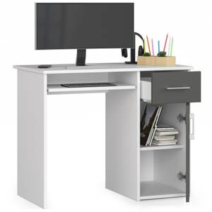 Bureau d'ordinateur PIN Gris - Blanc