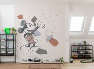 Fototapete Mickey Maus 610767 Weiß - Naturfaser - Textil - 250 x 280 x 280 cm