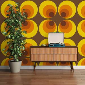 Retrotapete 70er Jahre Braun Gelb Orange Braun - Orange - Gelb - Kunststoff - Textil - 53 x 1005 x 1 cm