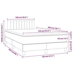 Boxspringbett 3017290-18 Dunkelblau - Breite: 120 cm