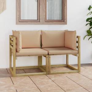 Canapé d'angle 3016481-7 (lot de 2) Beige - Bois manufacturé - Bois/Imitation - 64 x 70 x 64 cm