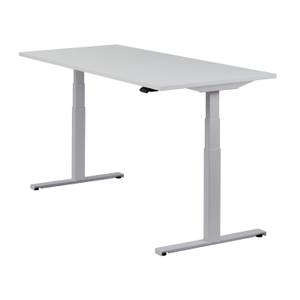 Höhenverstellbarer Tisch Easydesk Grau - Breite: 180 cm - Silber