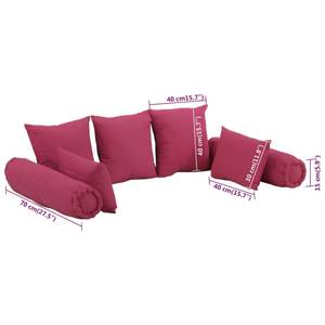 Wurfkissen Set (7-teilig) 350381 Pink - Textil - 40 x 70 x 40 cm