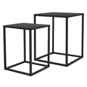 Blumenständer ML-DESIGN 2er Set Schwarz - Metall - 35 x 45 x 35 cm