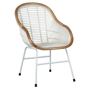 Fauteuil en rotin synthétique ajouré Luc Blanc - Rotin - 57 x 88 x 68 cm