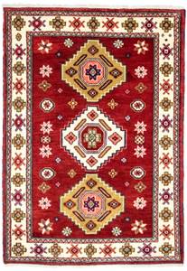 Orientteppich - 198x141cm Rot - Naturfaser - 141 x 2 x 198 cm