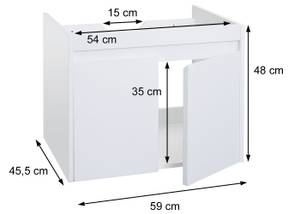 Waschbeckenunterschrank L86 Schwarz