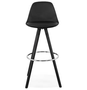 Tabouret De Bar MISTIK Noir - Bois massif - 42 x 95 x 42 cm