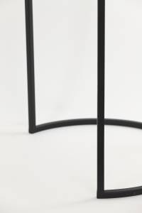 Set de 2 tables d'appoint ALFIO Noir - Métal - 49 x 54 x 49 cm