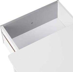 Nachttisch Rosemarie ( 2er Set ) Weiß - Holzwerkstoff - Metall - 40 x 55 x 30 cm
