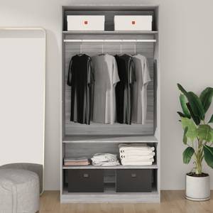 Kleiderschrank 298537-1 Grau - Eiche Sonoma Dekor - Breite: 100 cm