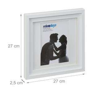 Lot de 2 cadres photo 25 x 25 cm Blanc