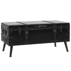 Couchtisch 245760 Schwarz - Holzwerkstoff - Metall - Kunstleder - 51 x 48 x 102 cm