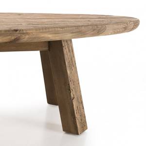 Table basse ovale en pin recyclé L139 Marron - Bois massif - 60 x 35 x 139 cm