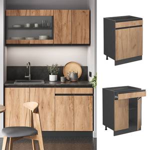 Meuble cuisine R-Line 39717 Anthracite - Imitation chêne truffier de sonoma