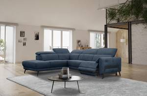 Ecksofa Scala (5-Sitzer mit Relax) Marineblau - Ecke davorstehend links