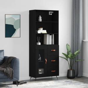 Highboard DE5037 Schwarz - Holzwerkstoff - 34 x 180 x 70 cm