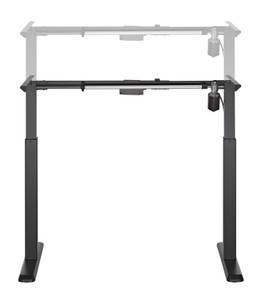 Schreibtisch LUMS03-22DE Schwarz - Metall - 160 x 119 x 80 cm
