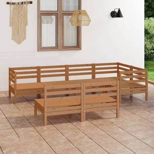 Garten-Lounge-Set Braun - Massivholz - Holzart/Dekor - 64 x 63 x 64 cm