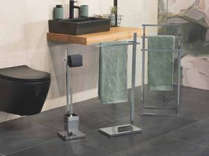 Stand WC-Garnitur Quadro - Vierkantrohr Silber - Metall - 19 x 73 x 24 cm