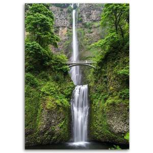 Leinwandbild Wasserfall Wald Landschaft 40 x 60 cm