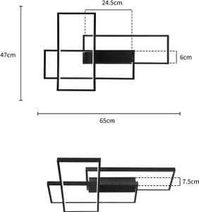 LED Deckenleuchte Zeno Schwarz