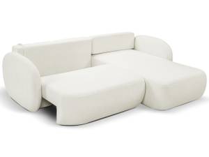 Ecksofa OREO Creme - Armlehne beidseitig montierbar - Ecke davorstehend rechts