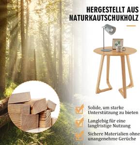 60cm Beistelltisch rund Braun - Holzwerkstoff - 60 x 61 x 60 cm