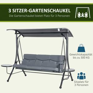 Hollywoodschaukel 84A-162 Grau - Metall - 125 x 177 x 271 cm