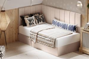 Jugendbett Boxspringbett Beti Creme - Breite: 80 cm - H3