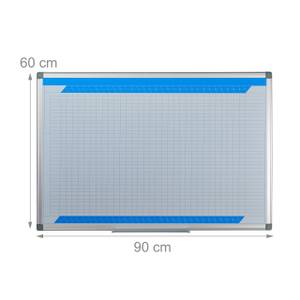 Whiteboard Planer Weiß - Metall - 90 x 60 x 5 cm