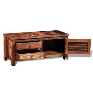 Table de chevet 241629 Marron - Métal - Bois massif - 38 x 40 x 90 cm