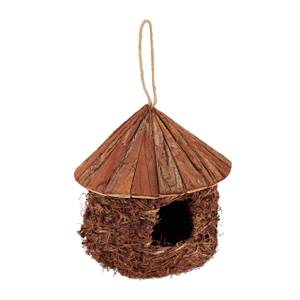 Nid d'oiseaux en paille Marron - Bois manufacturé - Rotin - 25 x 41 x 25 cm